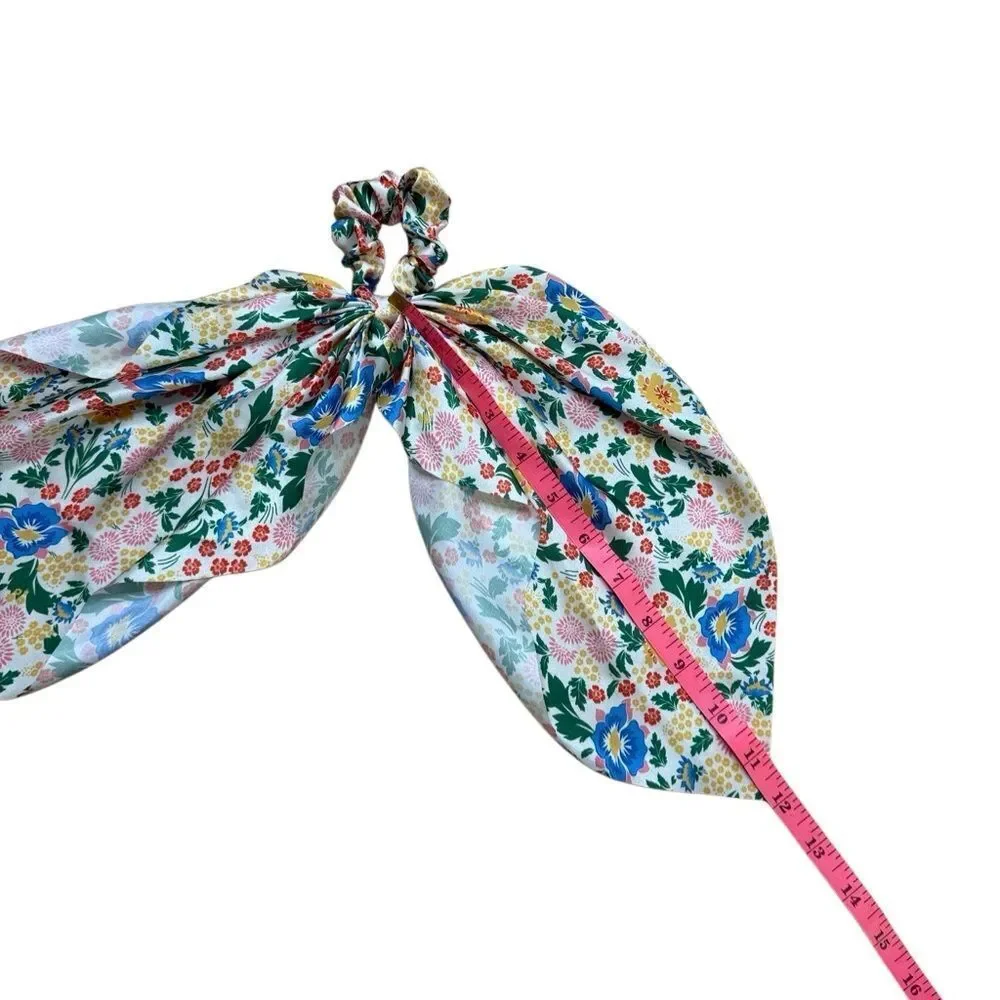 Floral Satin Hair scrunchie scarf combo